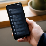 Telephone Android affichant messages restaures dans application recuperation donnees