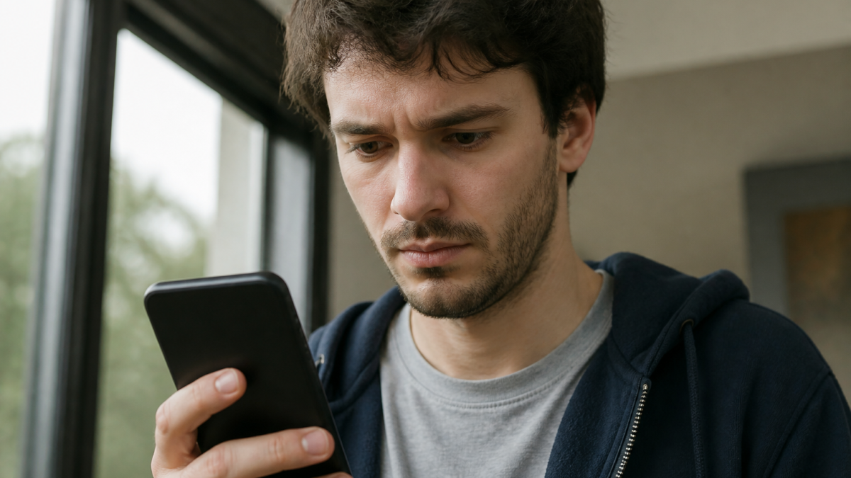 Smartphone affiche message erreur reconnaissance faciale bloquee