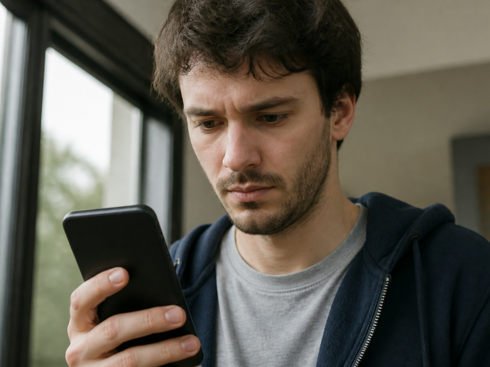Smartphone affiche message erreur reconnaissance faciale bloquee